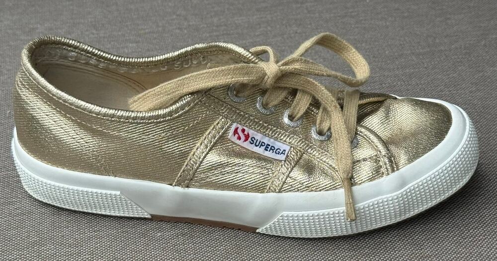 Superga 2750 Metallic Gold Canvas Sneakers EU 35.5 / 5.5